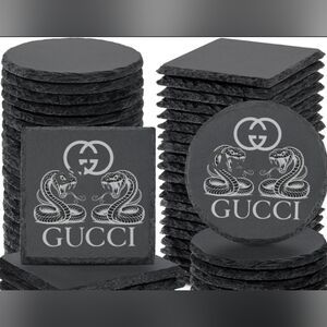 Gucci hand made art coasters set of 2